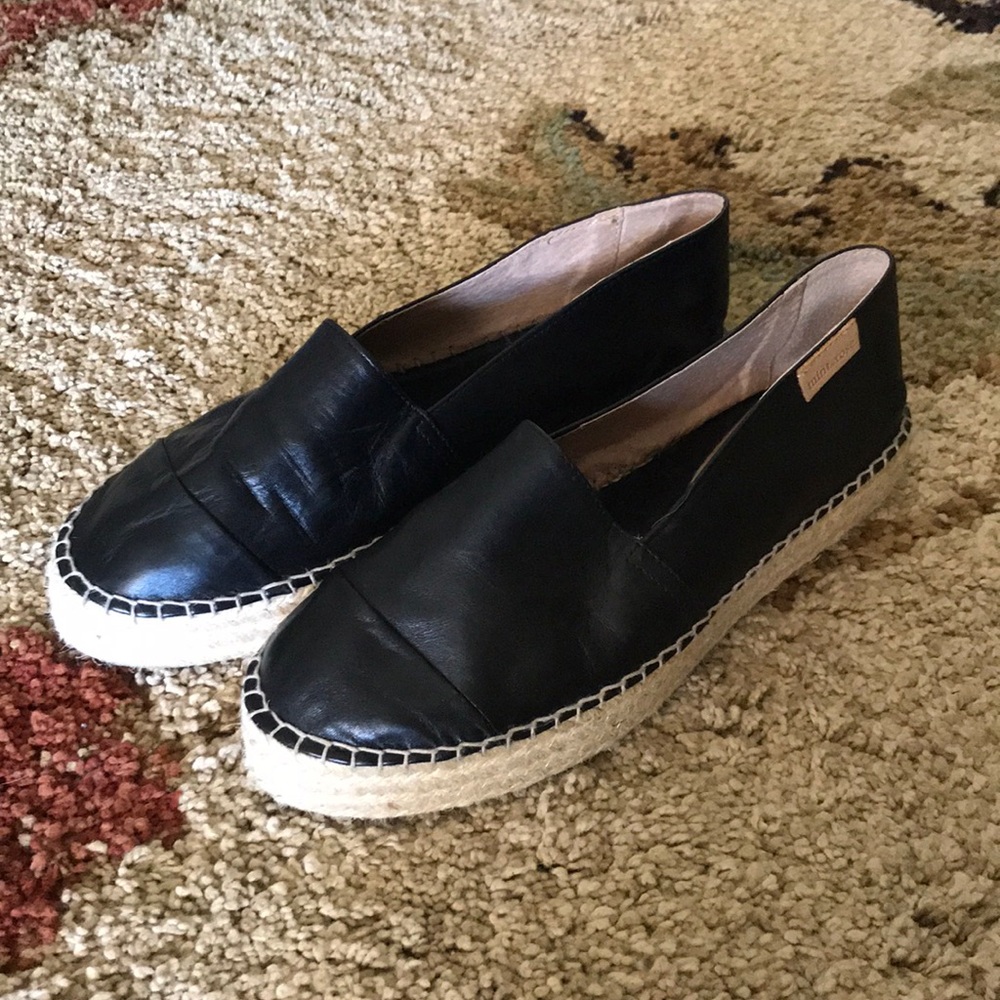 Mint & Rose Creeper Leather Espadrille Shoes